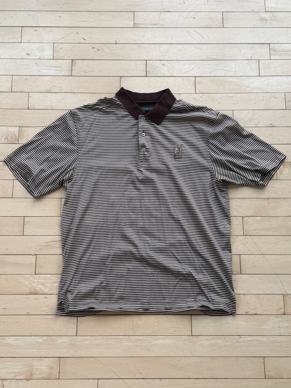 Oxford Men's TPC Boston Striped Golf Polo